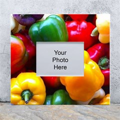 Colorful Capsicum White Wall Photo Frame 5  X 7 