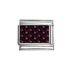 Pink Glowing Flowers Italian Charm (9mm) by Sparkle