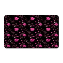 Pink Glowing Flowers Magnet (rectangular) by Sparkle