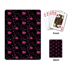 Pink Glowing Flowers Playing Cards Single Design (rectangle)