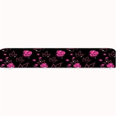 Pink Glowing Flowers Small Bar Mat by Sparkle