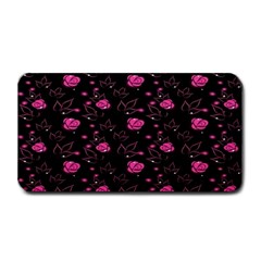 Pink Glowing Flowers Medium Bar Mat by Sparkle