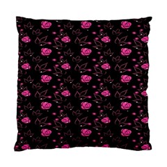 Pink Glowing Flowers Standard Cushion Case (two Sides) by Sparkle