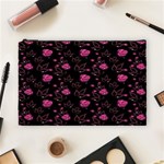 Pink Glowing Flowers Cosmetic Bag (Large) Front