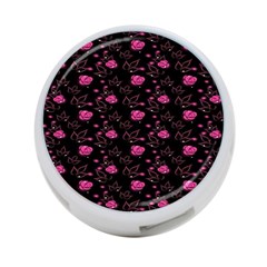 Pink Glowing Flowers 4-port Usb Hub (two Sides) by Sparkle