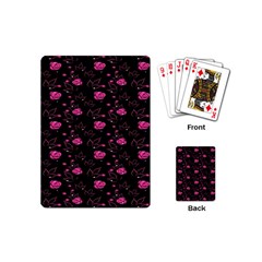 Pink Glowing Flowers Playing Cards Single Design (mini)