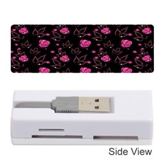 Pink Glowing Flowers Memory Card Reader (stick)