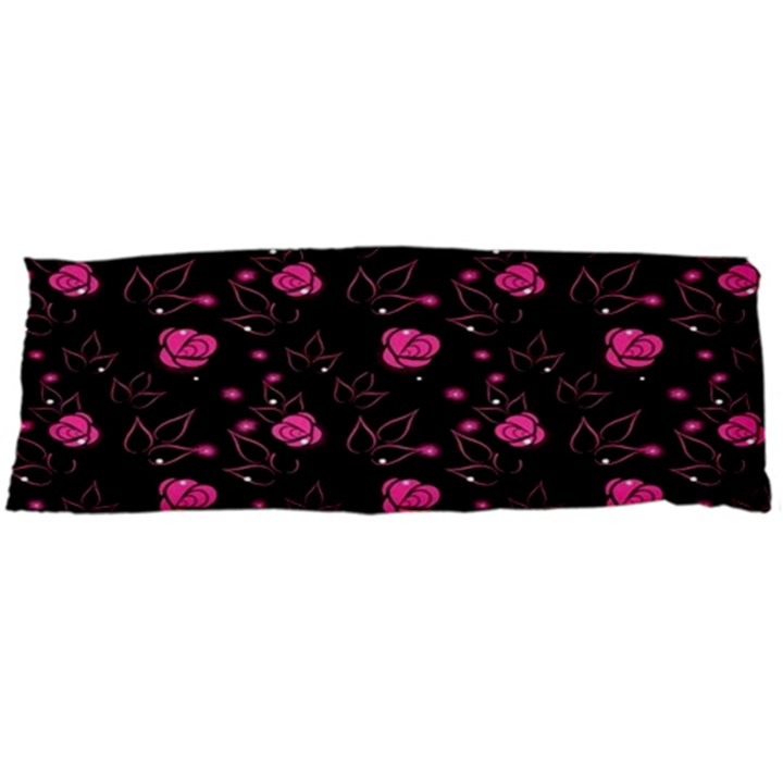 Pink Glowing Flowers Body Pillow Case Dakimakura (Two Sides)