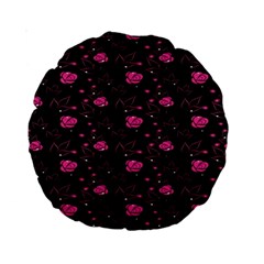 Pink Glowing Flowers Standard 15  Premium Round Cushions by Sparkle