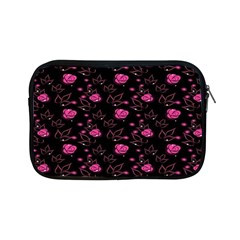 Pink Glowing Flowers Apple Ipad Mini Zipper Cases by Sparkle