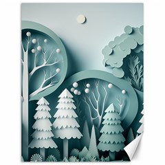 Background Christmas Winter Holiday Background Canvas 12  X 16  by Ravend