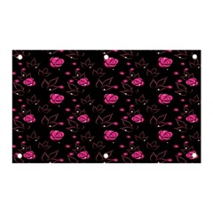 Pink Glowing Flowers Banner And Sign 5  X 3  by Sparkle