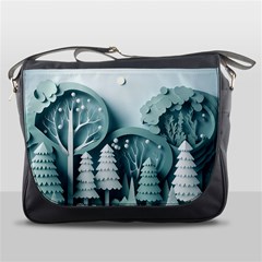 Background Christmas Winter Holiday Background Messenger Bag by Ravend