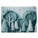 Background Christmas Winter Holiday Background Cosmetic Bag (XXL) Back