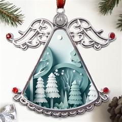 Background Christmas Winter Holiday Background Metal Angel With Crystal Ornament