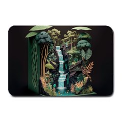 Jungle Tropical Trees Waterfall Plants Papercraft Plate Mats by Ravend