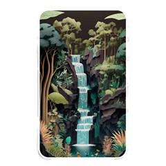 Jungle Tropical Trees Waterfall Plants Papercraft Memory Card Reader (rectangular) by Ravend