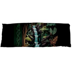 Jungle Tropical Trees Waterfall Plants Papercraft Body Pillow Case (dakimakura) by Ravend