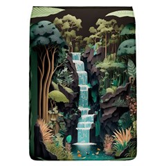 Jungle Tropical Trees Waterfall Plants Papercraft Removable Flap Cover (l) by Ravend