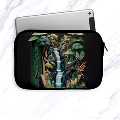 Jungle Tropical Trees Waterfall Plants Papercraft Apple Ipad Mini Zipper Cases by Ravend