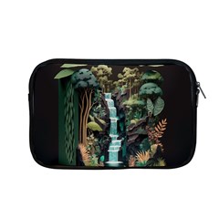 Jungle Tropical Trees Waterfall Plants Papercraft Apple Macbook Pro 13  Zipper Case by Ravend