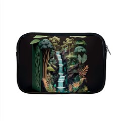 Jungle Tropical Trees Waterfall Plants Papercraft Apple Macbook Pro 15  Zipper Case by Ravend