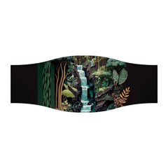 Jungle Tropical Trees Waterfall Plants Papercraft Stretchable Headband by Ravend