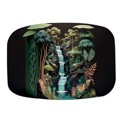 Jungle Tropical Trees Waterfall Plants Papercraft Mini Square Pill Box by Ravend