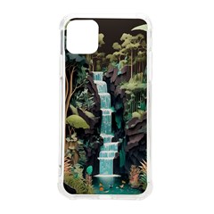 Jungle Tropical Trees Waterfall Plants Papercraft Iphone 11 Pro Max 6 5 Inch Tpu Uv Print Case by Ravend