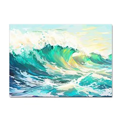 Waves Ocean Sea Tsunami Nautical Painting Sticker A4 (100 Pack) by Ravend