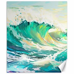 Waves Ocean Sea Tsunami Nautical Painting Canvas 20  X 24  by Ravend