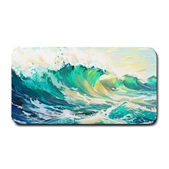 Waves Ocean Sea Tsunami Nautical Painting Medium Bar Mat by Ravend