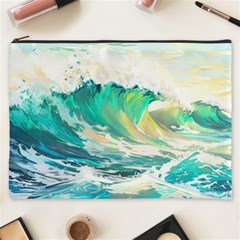 Waves Ocean Sea Tsunami Nautical Painting Cosmetic Bag (xxxl) by Ravend