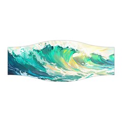 Waves Ocean Sea Tsunami Nautical Painting Stretchable Headband by Ravend