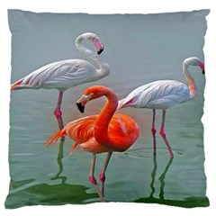 Birds Large Premium Plush Fleece Cushion Case (two Sides) by Sparkle