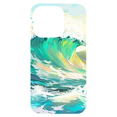 Waves Ocean Sea Tsunami Nautical Painting Iphone 14 Pro Black Uv Print Case