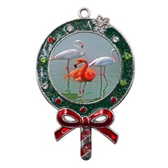 Birds Metal X mas Lollipop With Crystal Ornament