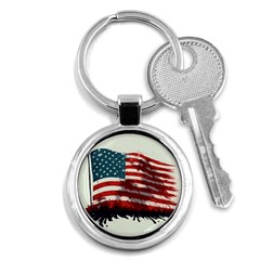 Patriotic Usa United States Flag Old Glory Key Chain (round) by Ravend