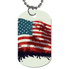 Patriotic Usa United States Flag Old Glory Dog Tag (one Side) by Ravend