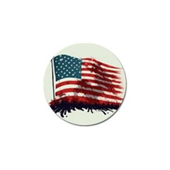 Patriotic Usa United States Flag Old Glory Golf Ball Marker (4 Pack) by Ravend