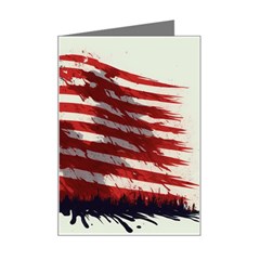 Patriotic Usa United States Flag Old Glory Mini Greeting Card by Ravend