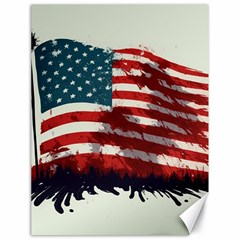 Patriotic Usa United States Flag Old Glory Canvas 18  X 24  by Ravend