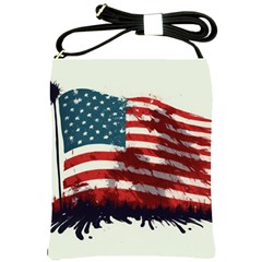 Patriotic Usa United States Flag Old Glory Shoulder Sling Bag by Ravend