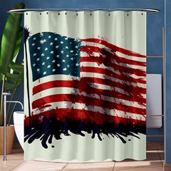 Patriotic Usa United States Flag Old Glory Shower Curtain 60  X 72  (medium)  by Ravend