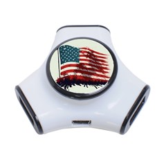 Patriotic Usa United States Flag Old Glory 3-port Usb Hub by Ravend