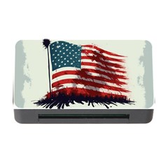 Patriotic Usa United States Flag Old Glory Memory Card Reader With Cf by Ravend