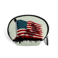 Patriotic Usa United States Flag Old Glory Accessory Pouch (small) by Ravend