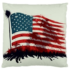 Patriotic Usa United States Flag Old Glory Standard Premium Plush Fleece Cushion Case (one Side) by Ravend