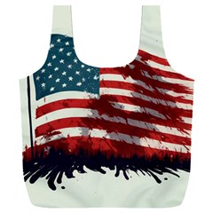 Patriotic Usa United States Flag Old Glory Full Print Recycle Bag (xxxl) by Ravend