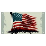 Patriotic Usa United States Flag Old Glory Banner and Sign 4  x 2  Front